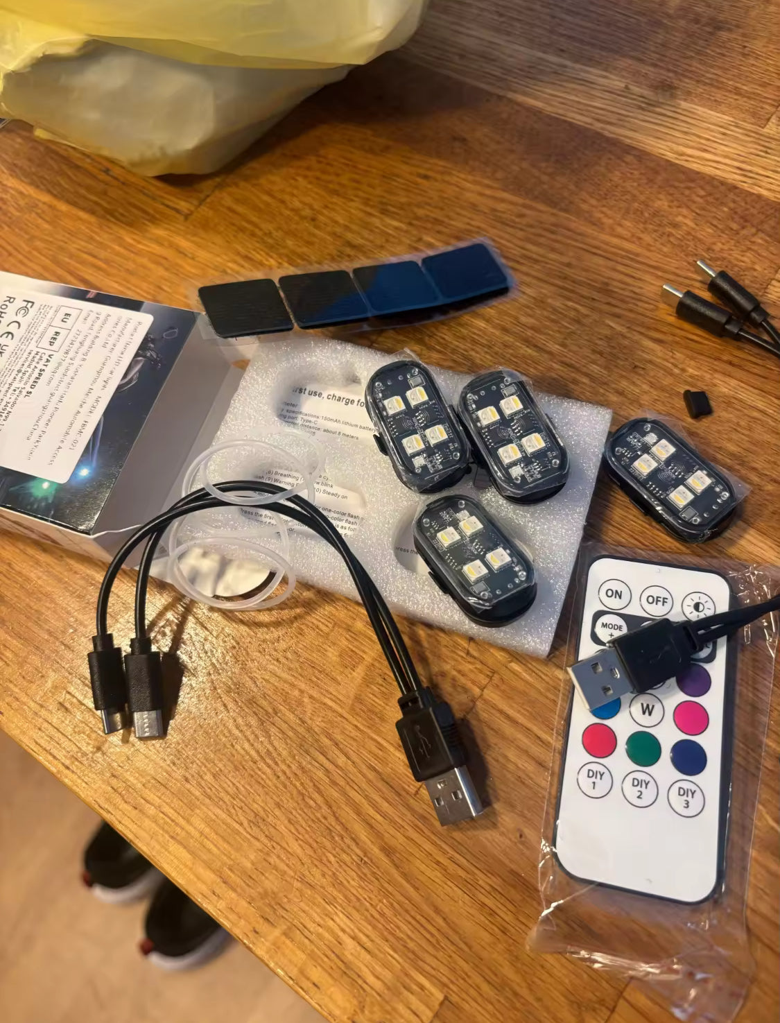Rechargeable RBG lights