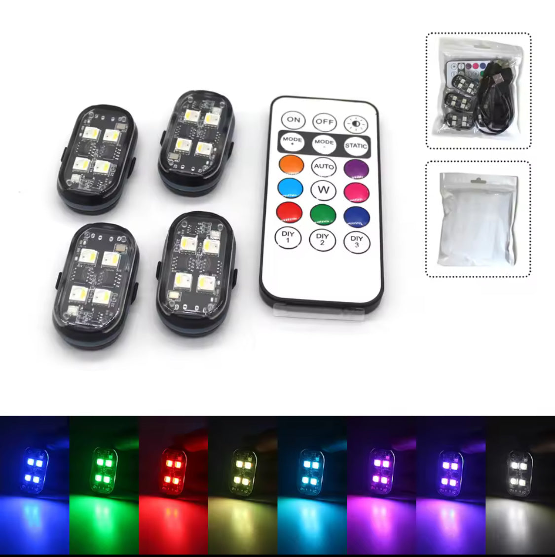 Rechargeable RBG lights